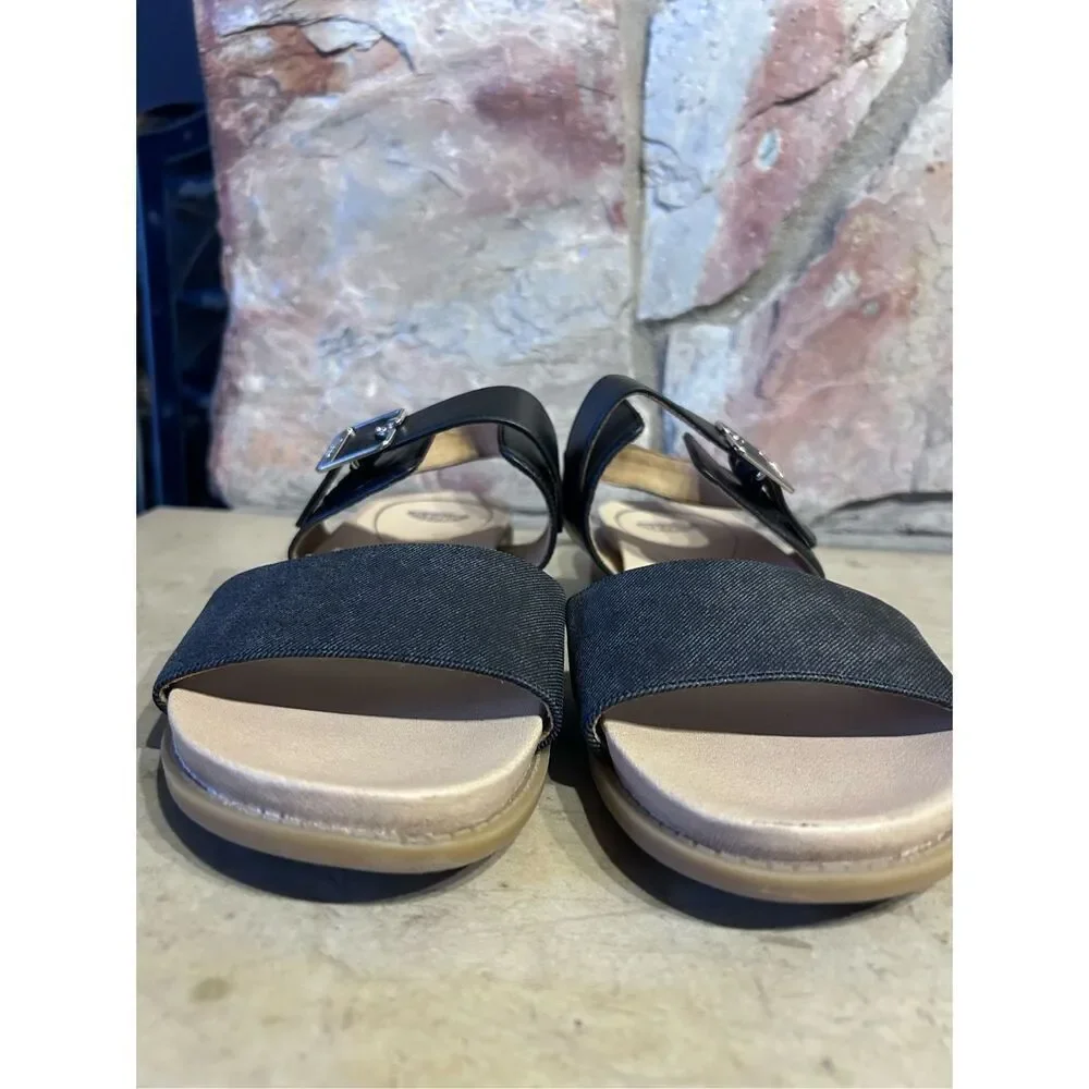 Dr Scholl’s Karma Black Buckled Open Toe Sandals Women’s Size 10